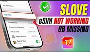 How to Solve Add eSIM Not Working on iPhone | Add eSIM Not Showing on iOS