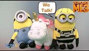 Despicable Me 3 Talking Jail Time Tom, Stewart and Fluffy Plush from Thinkway Toys
