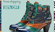 SOCOFY Bohemian Leather Boots Set Up To 60%OFF