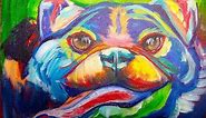 Easy pug painting | Acrylic Abstract dog painting | The Art Sherpa | TheArtSherpa