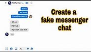 How to a Create fake messenger chat || facebook messenger fake chat creater