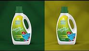 Product Packaging Design | Detergent Bottle Design with Mockup | illustrator or Photoshop tutorial