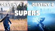 Destiny 1 VS Destiny 2 Super + Subclass Comparison ! | D1 + D2 Side by Side Comparison !