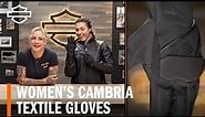 Harley-Davidson Women's Cambria Textile Gloves Overview