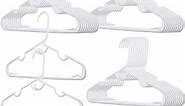 30-Pack Plastic Hangers with Clips Adults White Clothes Hangers for Closet Thin Stackable Hangers Space Saving Standard Size Suit Hangers Non-Slip Hangers Coat Hangers for Shorts Skirts Blouse Pants