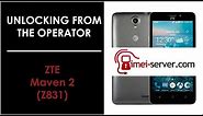 Unlock ZTE Maven 2 (Z831) from AT&T USA