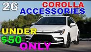 26 Awesome Upgrades MODS Accessories For Toyota COROLLA Under $50 Interior Exterior Trims & More