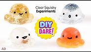 Aesthetic Clear Squishy Experiments! AD / DIY Dare #3