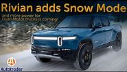 Rivian adds Snow Mode and drops a battery pack option