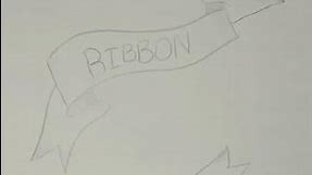 HOW TO DRAW A RIBBON BANNER EASY | Easy ribbon making