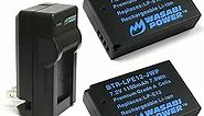 Wasabi Power Battery (2-Pack) and Charger for Canon LP-E12 and EOS M, EOS M10, EOS M50, EOS M50 MII, EOS M100, EOS M200, EOS Rebel SL1 (EOS 100D), PowerShot SX70 HS