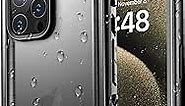 SPORTLINK for iPhone 15 Pro Max Case Waterproof - Built in Screen Protector [IP68 Underwater][6.6FT Military Dropproof][Dustproof][Shockproof] Full Body Protective Phone Case 6.7" Black