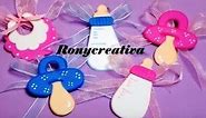 Hermosos distintivos para Baby Shower / Baby shower souvenir DIY - Ronycreativa
