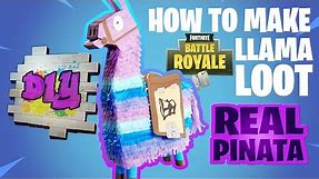 DIY FORTNITE LLAMA PINATA in real life! How to make life size llama pinata from paper mache!