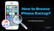 iPhone Backup Browser - How to Explore iPhone Backup?