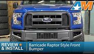 2015-2017 Ford F-150 Barricade Raptor Style Front Bumper Review & Install