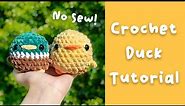 Crochet Duck Tutorial - Easy No Sew Crochet Tutorial for Beginners