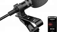 ttstar Microphone Professional for iPhone Lavalier Lapel Omnidirectional Condenser Mic Phone Audio Video Recording Easy Clip-on Lavalier Mic for YouTube, Interview, Mic for iPad for iPone(6.6ft)