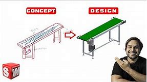 MASTER || Belt Conveyor Design | PART 01 | How to Design Belt Conveyor in Solidworks