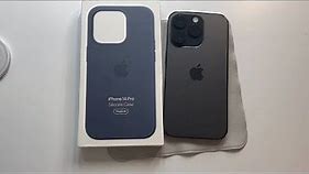 Official Apple iPhone 14 Pro Silicone Case with MagSafe - Storm Blue Unboxing and Review