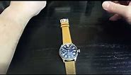 PARNIS 44mm ROYAL BLUE ROMANS DIAL MECHANICAL MANUAL 6497 MOVEMENT STAINLESS STEEL WATCH UNBOXING