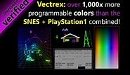 Secret trick unlocking 48-bit color vectors on a 1982 Vectrex!