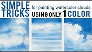 How To Paint Clouds in Watercolor for Beginners - Step by Step Tutorial