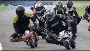 GIANTS racing motorcycles in AMAZING RACE! Cool FAB Minibike Champs. 2018, Rd 8, Tattershall