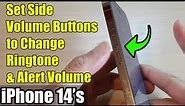 iPhone 14's/14 Pro Max: How to Set Side Volume Buttons to Change Ringtone & Alert Volume