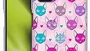 Head Case Designs Pink and Violet Printed Cats Soft Gel Case Compatible with Samsung Galaxy A03s (2021)