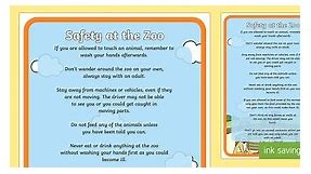 Safety at the Zoo Poster