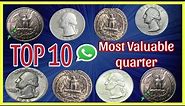 TOP 10 Most Valuable Washington Quarters IN CIRCULATION–Rare Quarters in Your Pocket Change Worth $