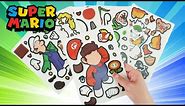 Super Mario Bros Make a Face Puzzle Sticker Poster Activity