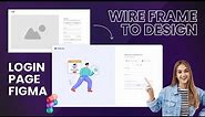 Wireframing and UI Design of a Login Page using Moqups and Figma | UI design Figma | igma tutorial