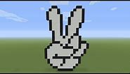 Minecraft Pixel Art - Peace Sign