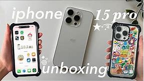 iphone 15 pro unboxing ✦彡 | accessories, camera + apps