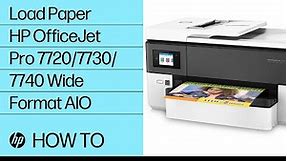 How to install ink cartridges in the HP OfficeJet Pro 7720/7730/7740 Wide Format All-in-One printer series.