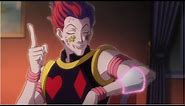 Every time Hisoka explains "bungee gum has the properties of both rubber and gum"