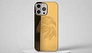 Gold-Plated Designed for iPhone Case - Anti-Scratch Shockproof Protective Phone Cases - Sleek Premium Touch - Stylish and Luxury - iPhone 11, 12, 13, 14 Pro and Pro max (11 Pro Eagle)