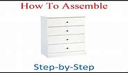 How to assemble Sauder Parklane Transitional 4-Drawer Chest, Soft White or Espresso Finish