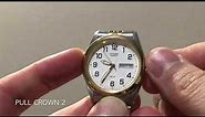 How To Set Time Day and Date - Citizen Watch WR50 Quartz Movement