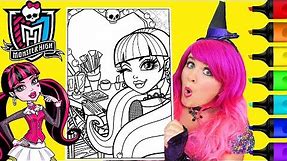 Coloring Monster High Draculaura Coloring Page Prismacolor Markers | KiMMi THE CLOWN
