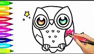 How to Draw and Color OWL Coloring Pages for Kids to Learn Colors and How to Color