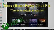 Xbox party chat not working on my pc, but works on phone and other pc's.