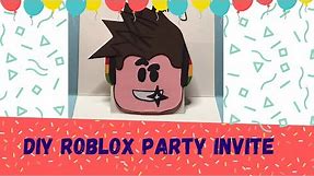 DIY Roblox Party Invitation