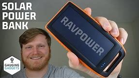 RAVPower 15000mAh Solar Charger Power Bank Review - Portable Battery