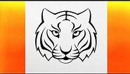 how to draw a tiger step by step | how to draw a tiger easy | tiger drawing step by step