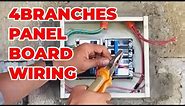 4 BRANCHES PANEL BOARD WIRING