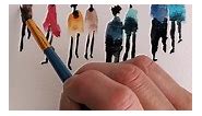 Abstract painting people #painting #abstract #figure #art #artvideo #watercolor | Susana Guaderrama