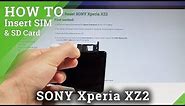How to Insert SIM and SD in SONY Xperia XZ2 - Nano SIM & Micro SD Slot |HardReset.Info